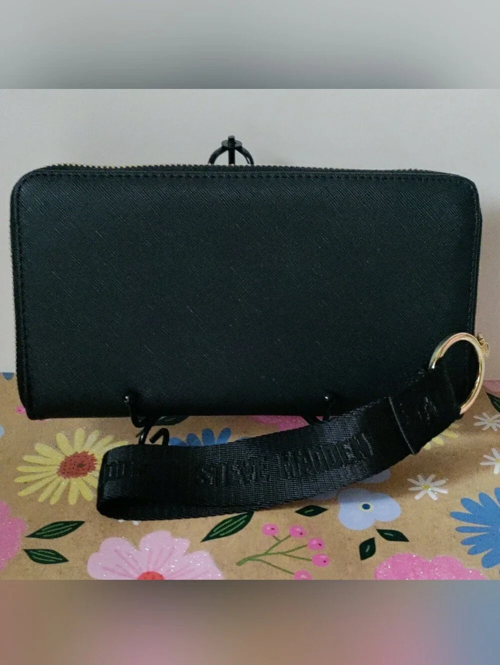 Steve Madden Large Saffiano Zip-Around Continental Wallet